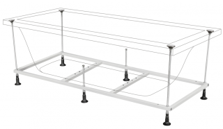 Акриловая ванна Berges Lumbo с каркасом 170x75см белый 050004 050006